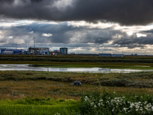 Factory in natural landscape © Christophe Blitz