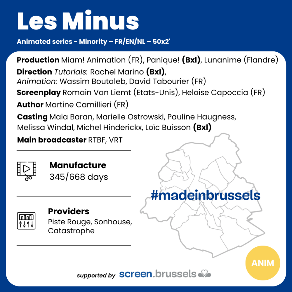 Les Minus by Rachel Marino, Wassim Boutaleb, David Tabourier - Animated series - Minority – FR/EN/NL – 50x2'