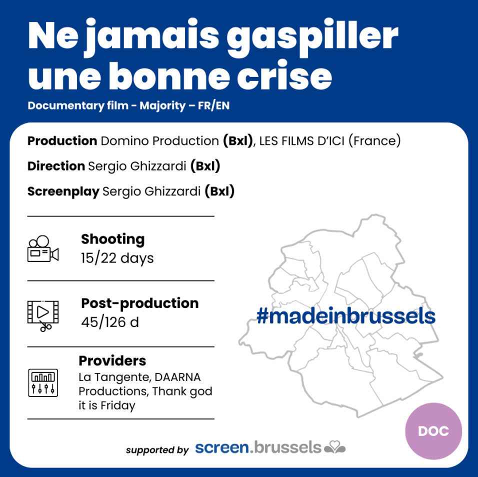 Ne jamais gaspiller une bonne crise by Sergio Ghizzardi - Documentary film - Majority – FR/EN